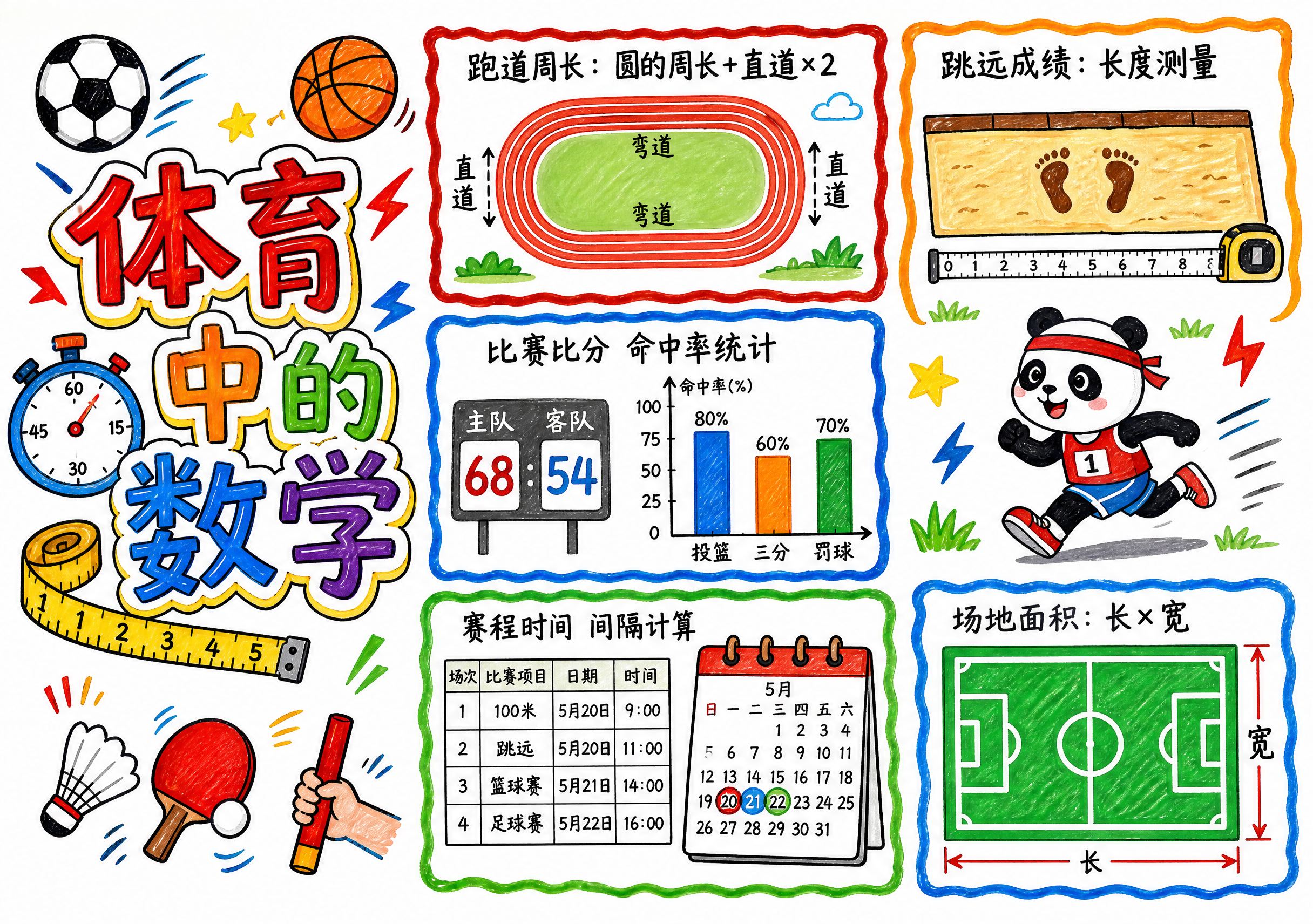A4横版手抄报，比例297:210，纯白色背景，白纸马克笔真人… - 图片创意预览