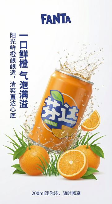 保持汽水场景，生成其他排版设计预览效果