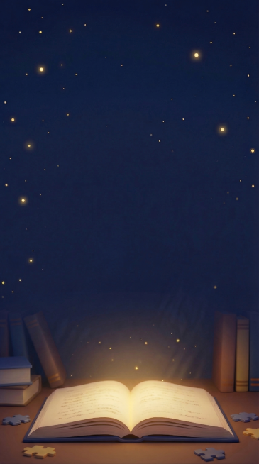 移除图片中所有文字、图形、照片、按钮等前景元素，只保留原图深蓝色带金色光点和底部书本拼图的原有颜色背景，保持整体色调和风格不变预览效果