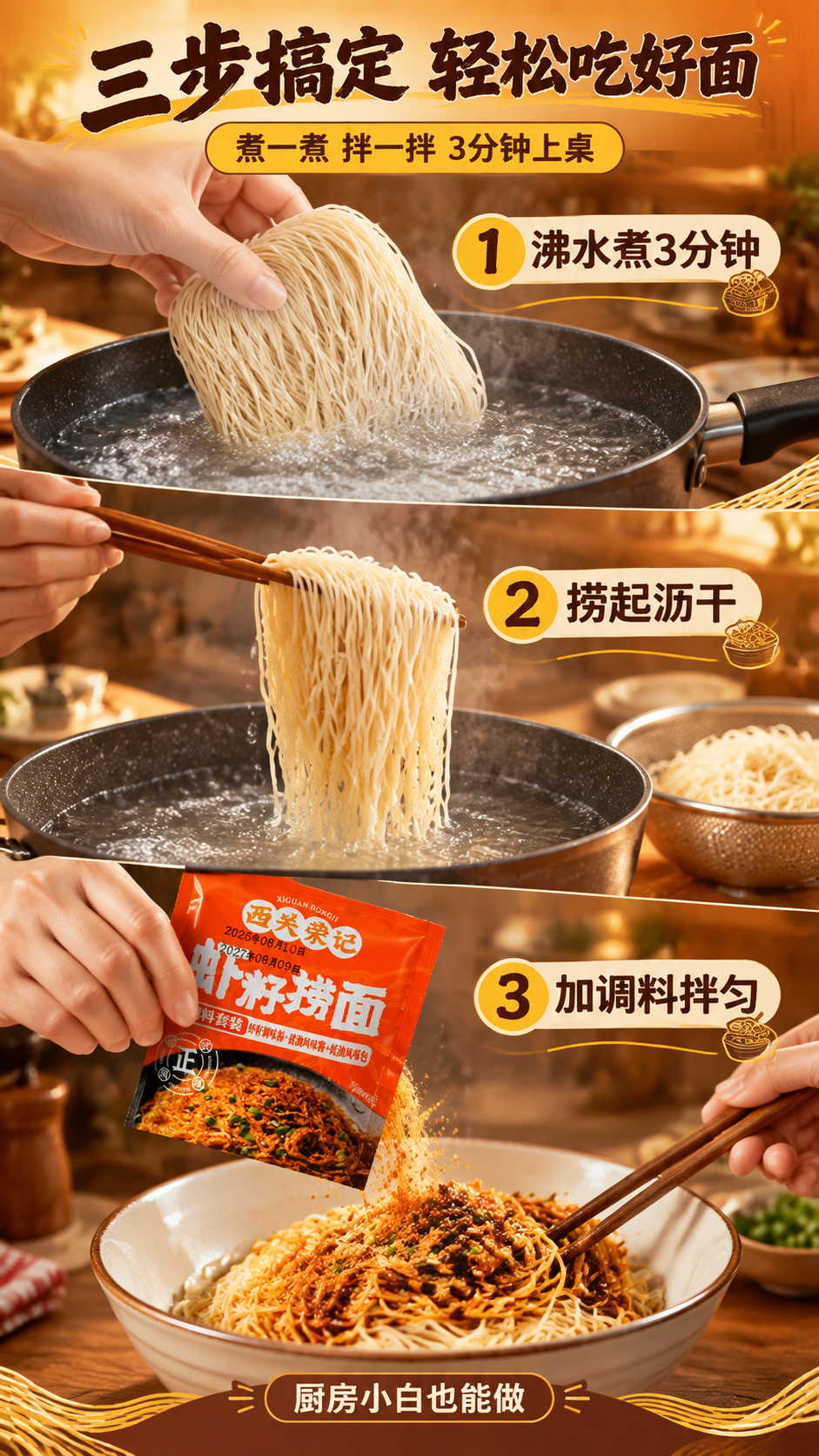 [商品] 使用【图2】独立小袋调料包+【图5】面饼；保留调料袋… - 图片创意预览