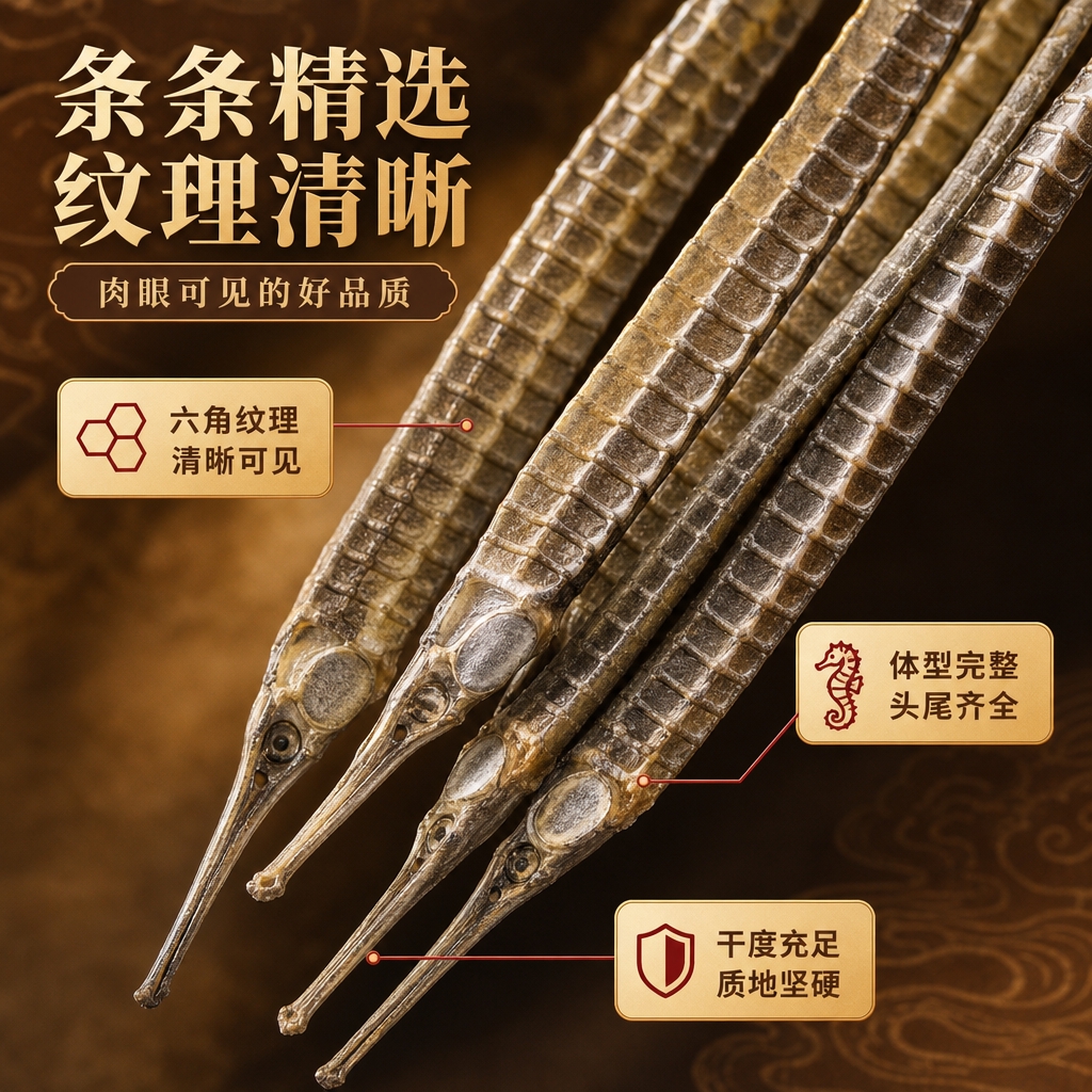 [商品] 使用【图1】海龙干货；保留海龙长条身形、六角纹理结构… - 图片创意预览