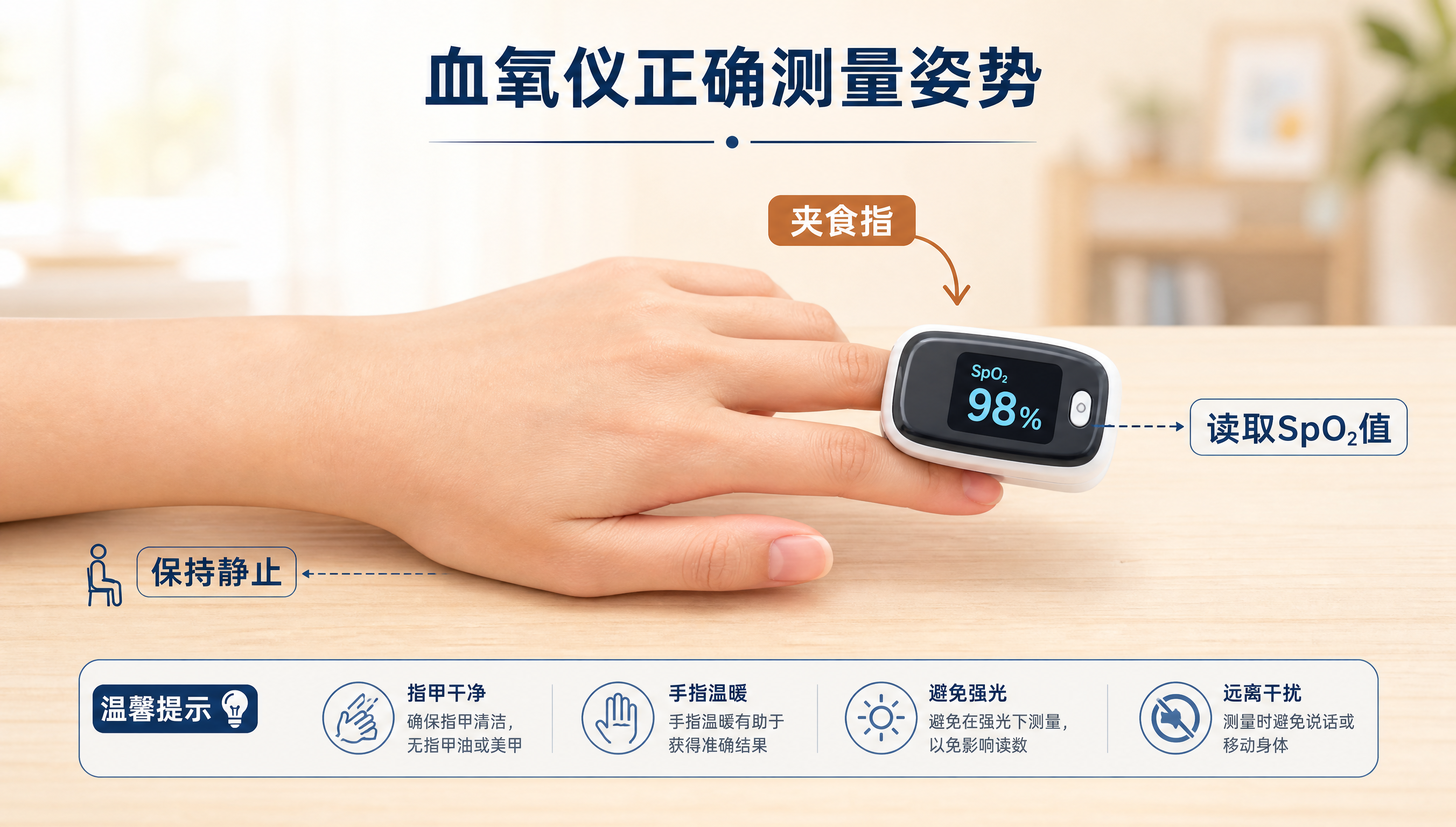 医疗科普示意图，横版构图，16:9比例。画面中央是一只自然放松… - 图片创意预览