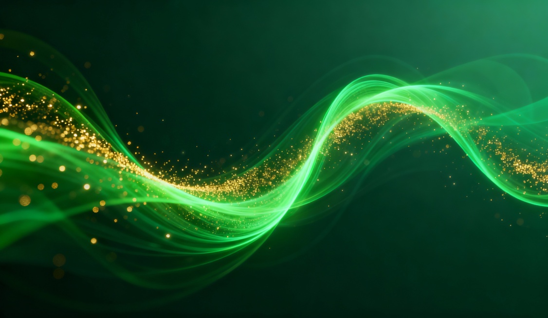 参考背景的绿色光效。。生成类似的风格的绿色光效背景，不能跟原来一模一样预览效果