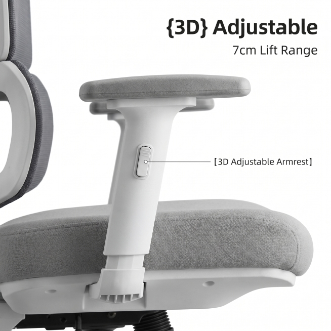 [Main Image 2] Adjustable 3D Armrest Detail.
[Atmosphere Style] Professional and functional product预览效果
