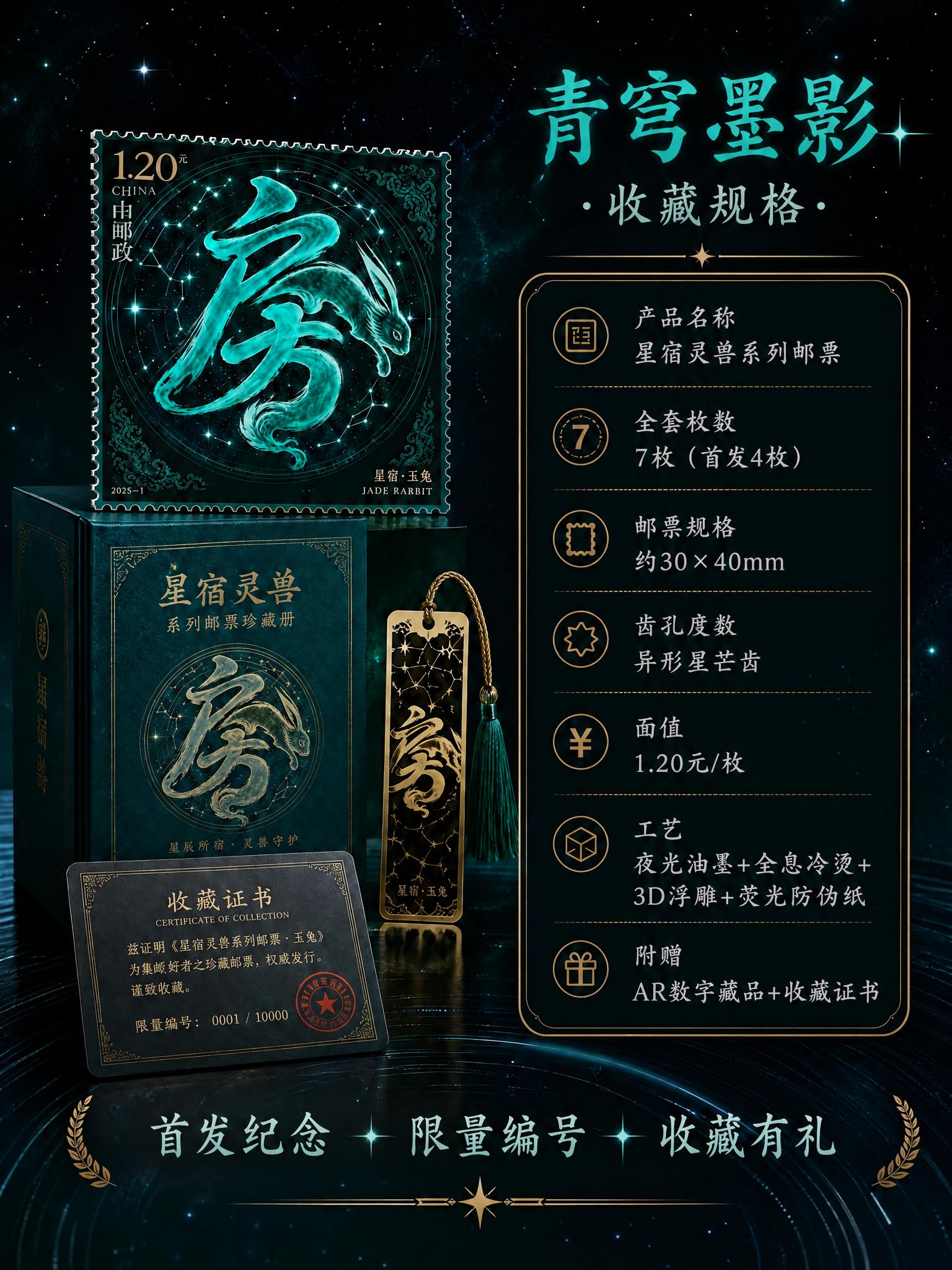 严格将图片中所有非邮票区域的文字字体替换为楷体（标准楷书字体）… - 图片创意预览