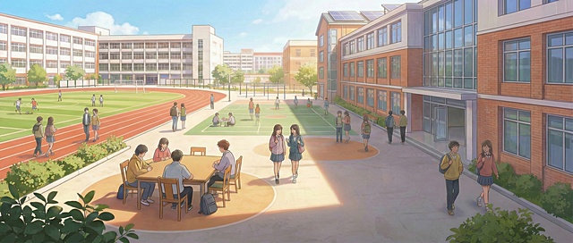 换个校园建筑图片