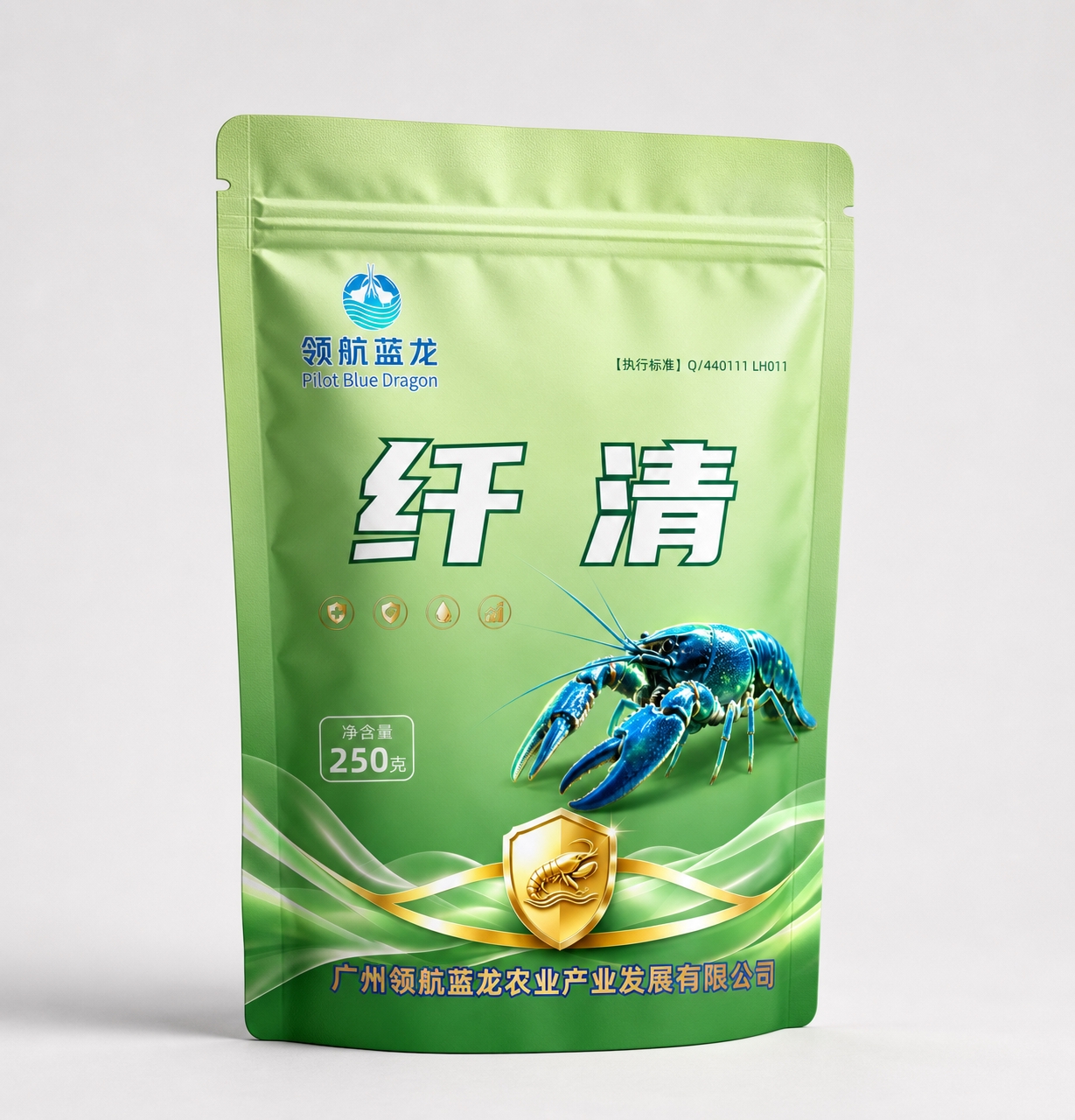 将纤清产品包装制作成立体自立袋（软包装）效果，参考第二张图的袋… - 图片创意预览