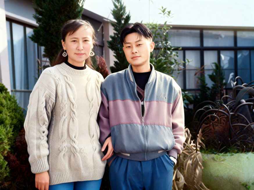 放大人物主体，调整整体色彩为晴朗天气的自然光效果，保留原画面构图和人物姿态预览效果