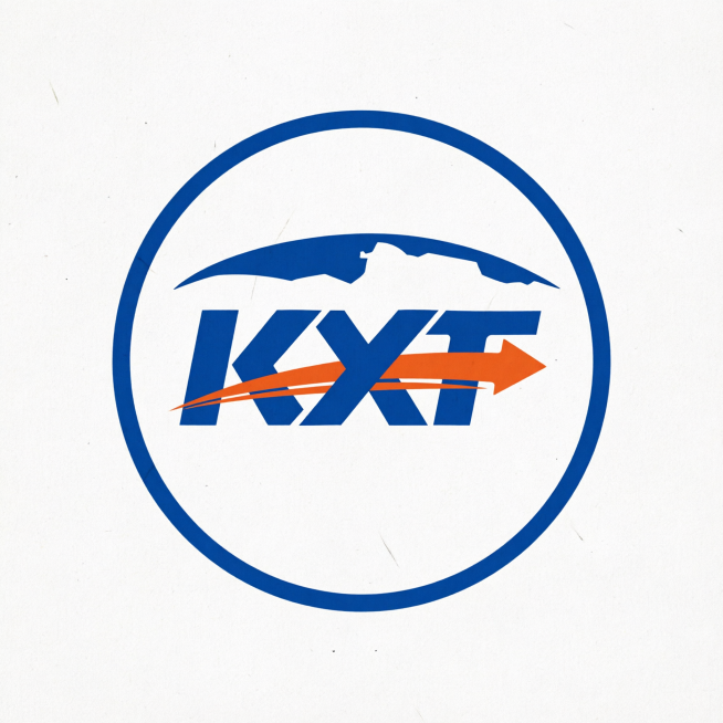 生成一个头像，将上传图片中的KXF蓝色与橙色商标融入头像设计中，保留商标的配色和图案元素预览效果