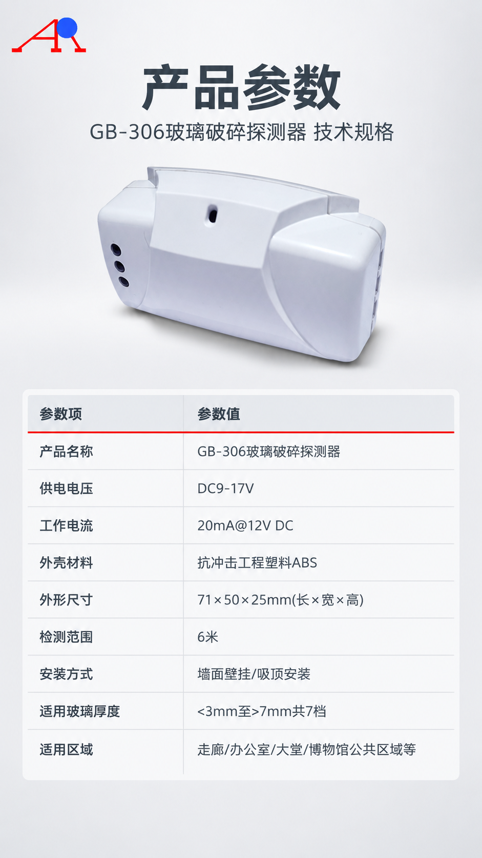 [商品] 使用【图1】GB-306玻璃破碎探测器白色主机；保留… - 图片创意预览