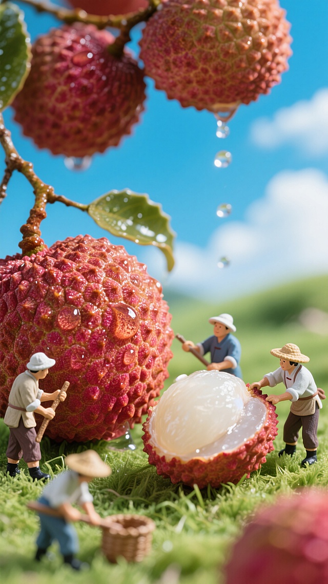 饱满多汁的荔枝