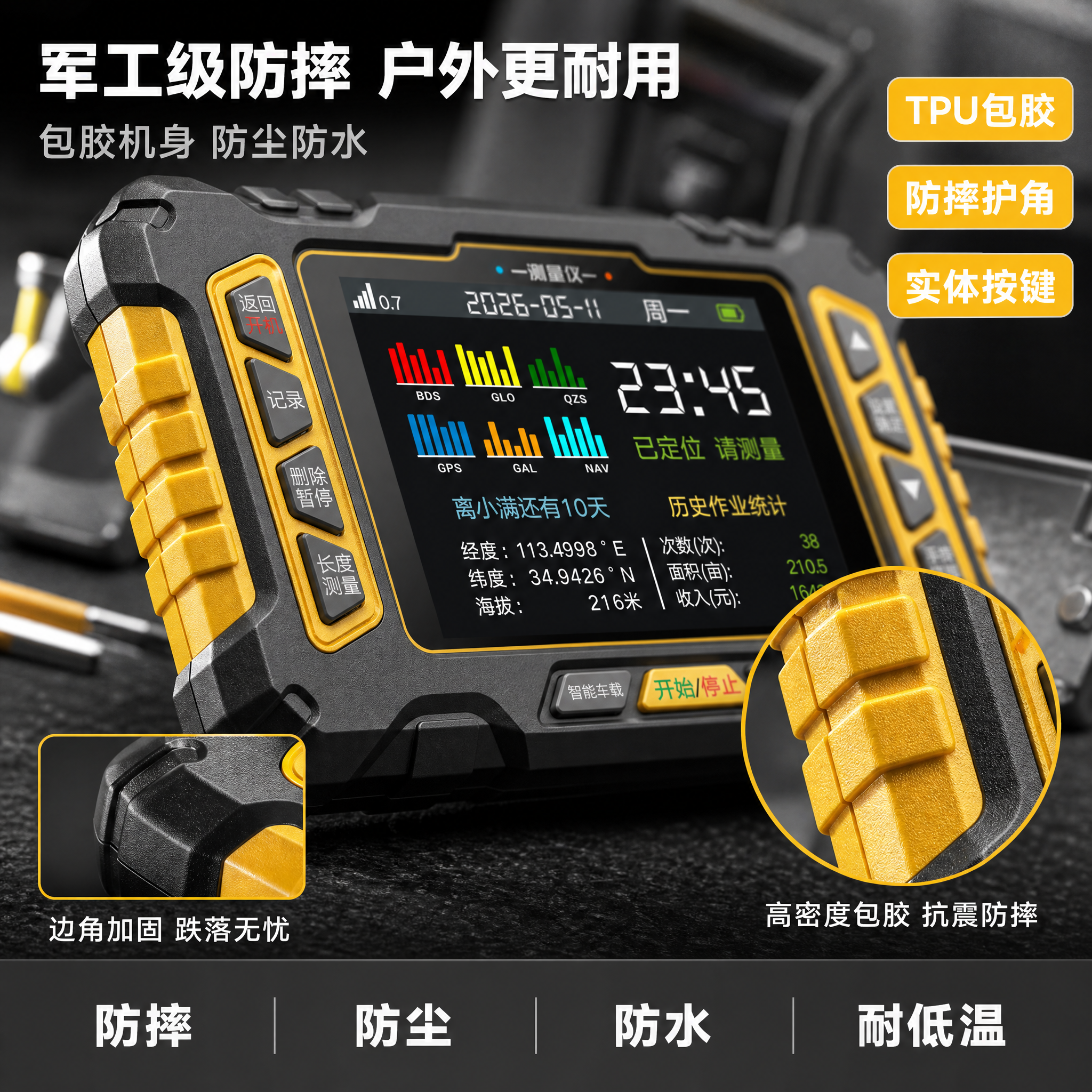 [主图-3] 机身材质与工艺细节图 防摔耐用特写。 [氛围风格… - 图片创意预览