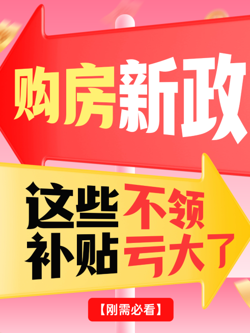 房地产购房新政策解读分享大字小红书封面预览效果