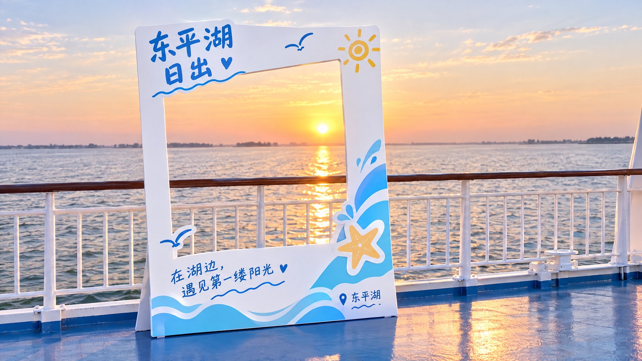 参考图中左数第二个拍立得造型镂空打卡牌，单独生成第二个打卡牌：… - 图片创意预览