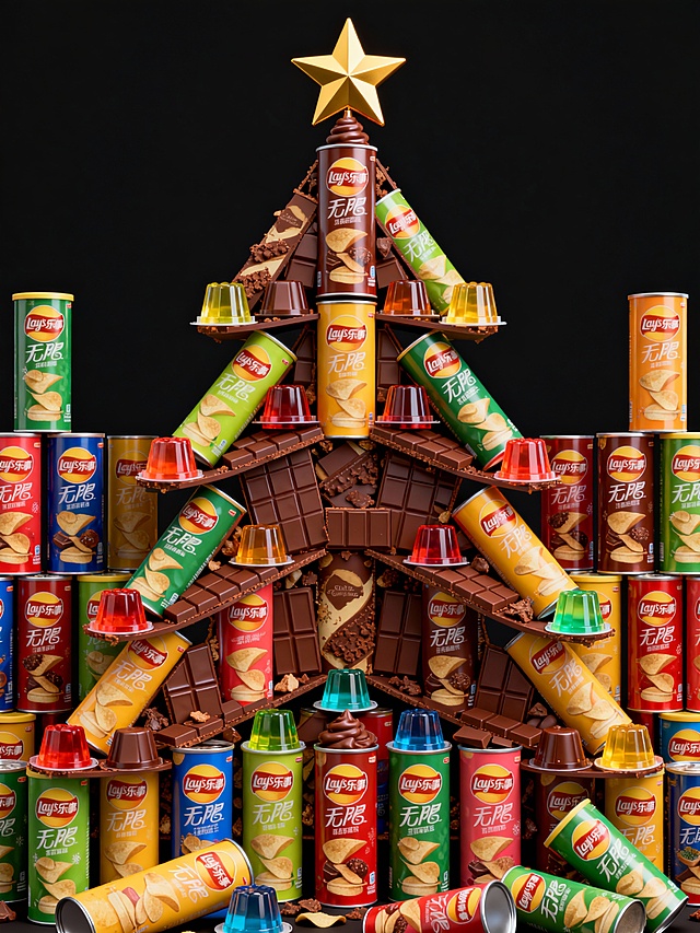 薯片罐、巧克力、果冻杯