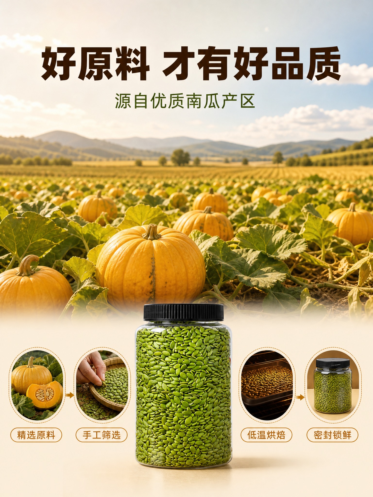 [商品] 使用【图1】罐装南瓜子仁；保留透明罐身、黑色螺纹盖、… - 图片创意预览