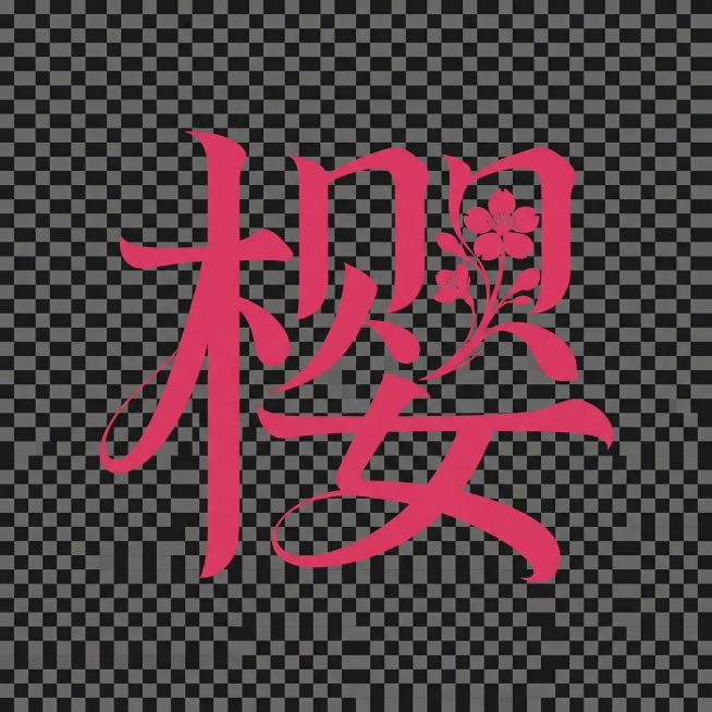 左边的花去掉只保留右边的 文字颜色改成玫红色预览效果
