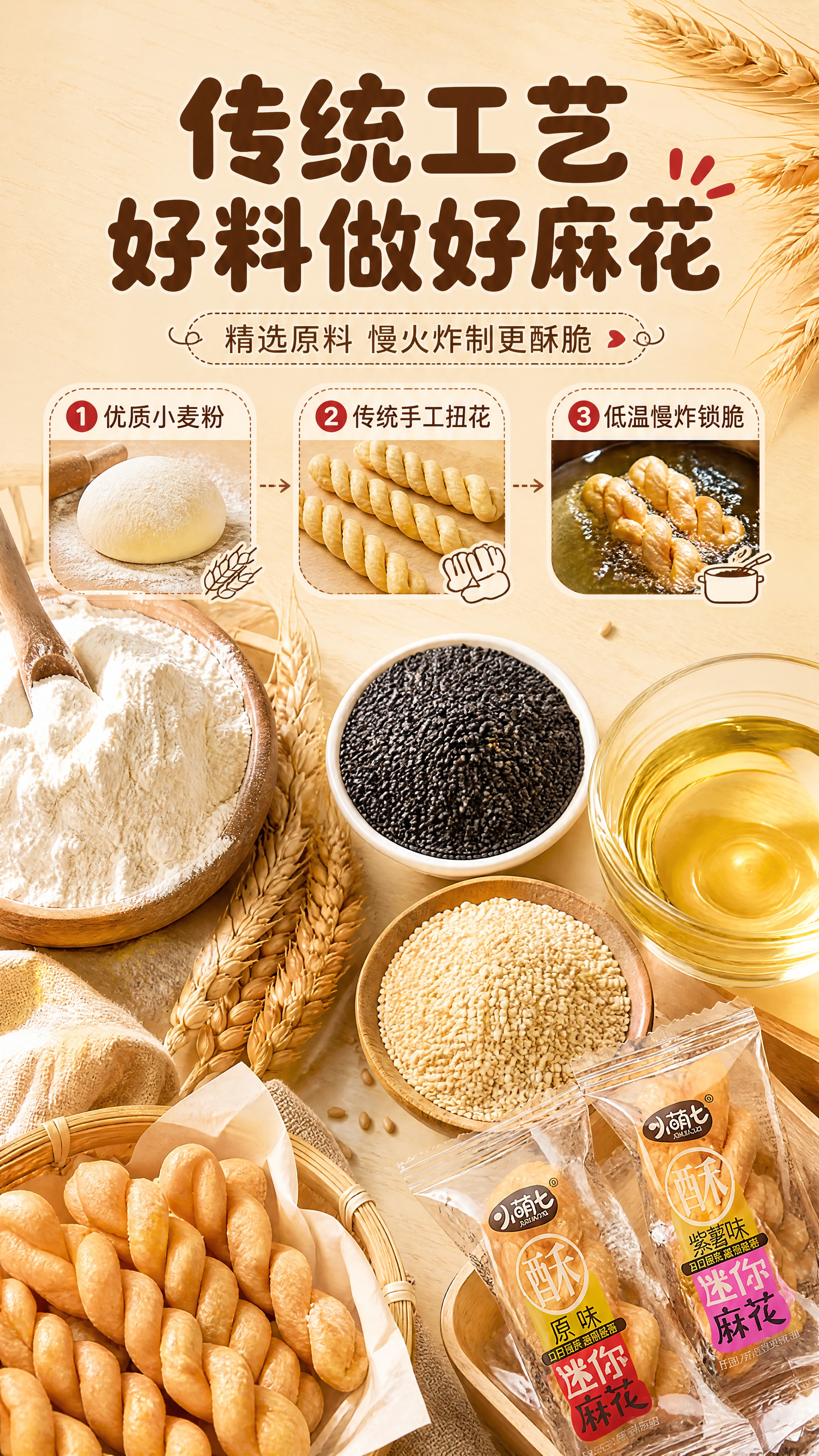 [商品] 使用【图1】小萌七迷你麻花；保留麻花造型和品牌调性；… - 图片创意预览