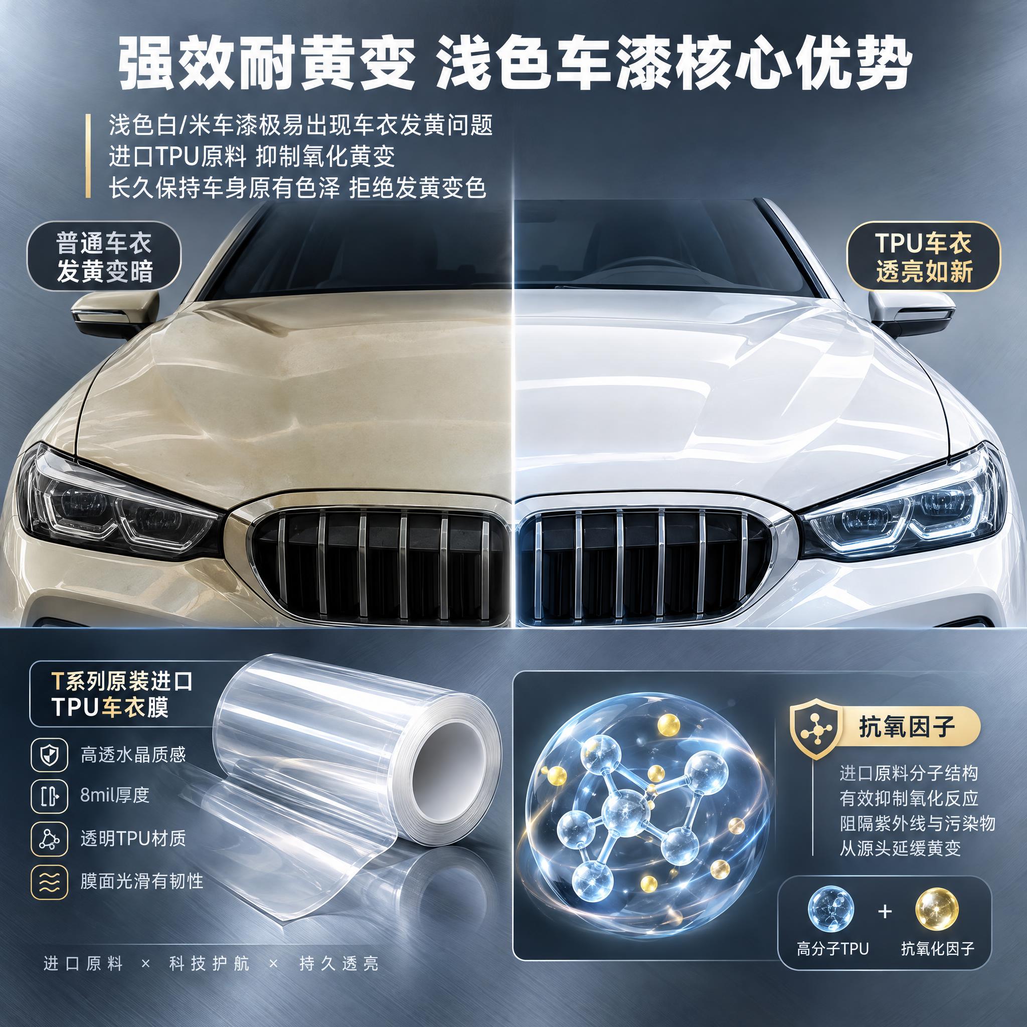 [商品] T系列原装进口TPU车衣膜，高透水晶质感，8mil厚… - 图片创意预览