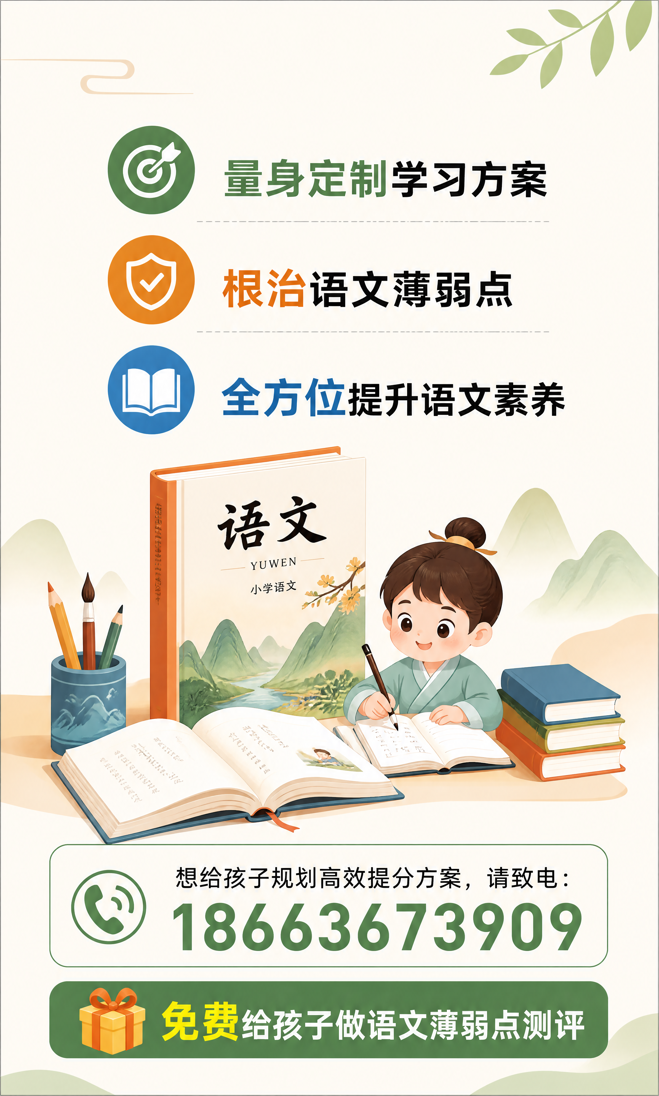 辅导机构名片背面设计，尺寸54*90mm，CMYK模式，包含文… - 图片创意预览