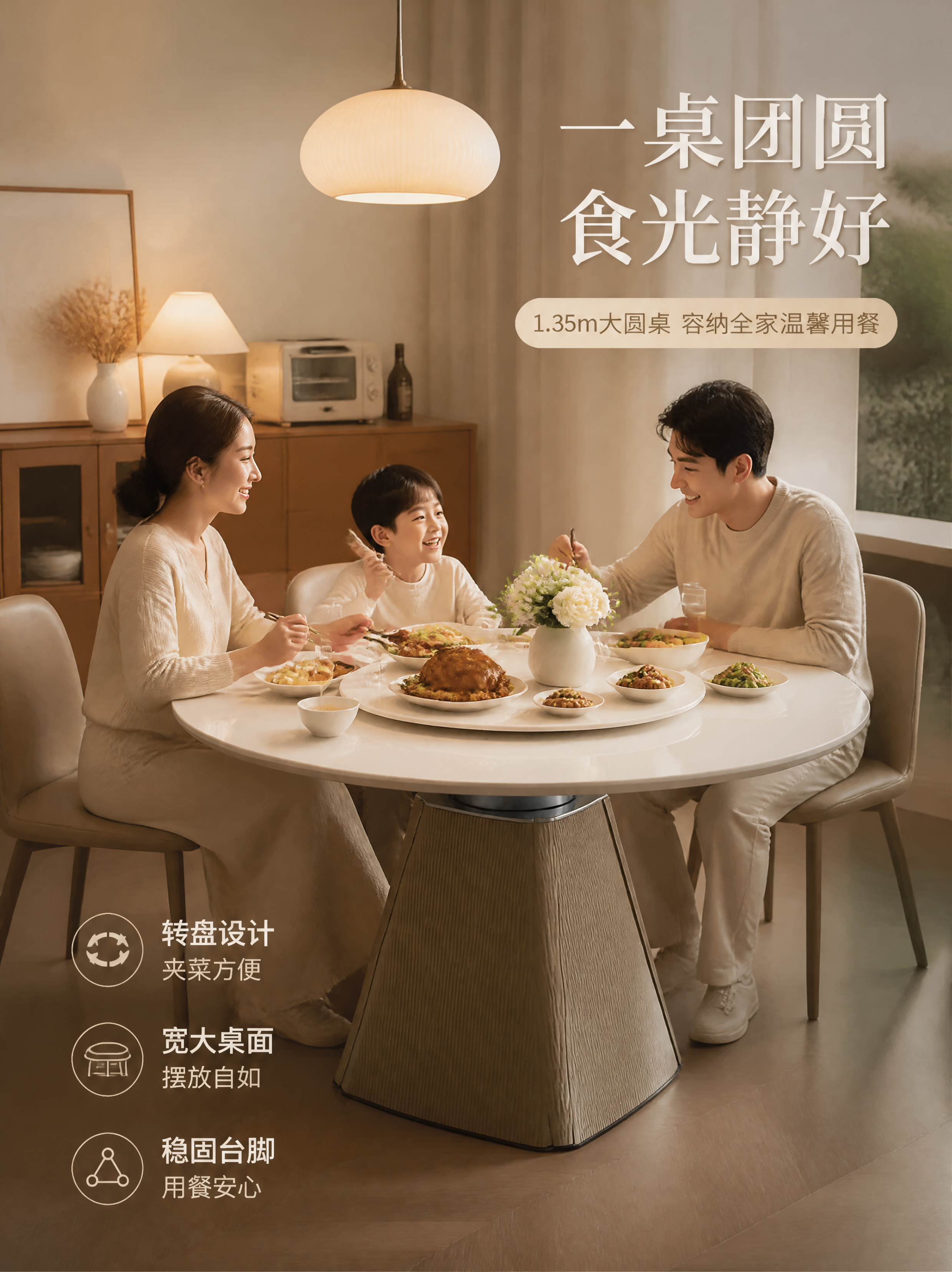 [第5张] 使用场景页-家庭用餐场景人物互动展示。本张使用【图… - 图片创意预览