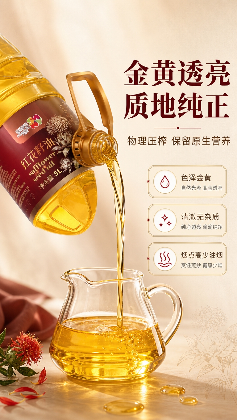 [商品] 使用【图1】神秘尼雅新疆红花籽油5L装；保留瓶身、标… - 图片创意预览