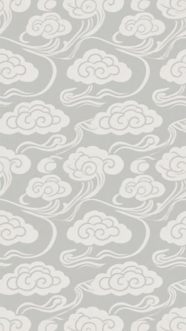 淡浅灰色背景上，布满精致细腻的白色祥云暗纹图案，祥云纹样呈现流畅的曲线形态，相互连接形成无缝重复的传统中式云纹背景，整体风格简约素雅，暗纹若隐若现，具有古典雅致的装饰美感。预览效果