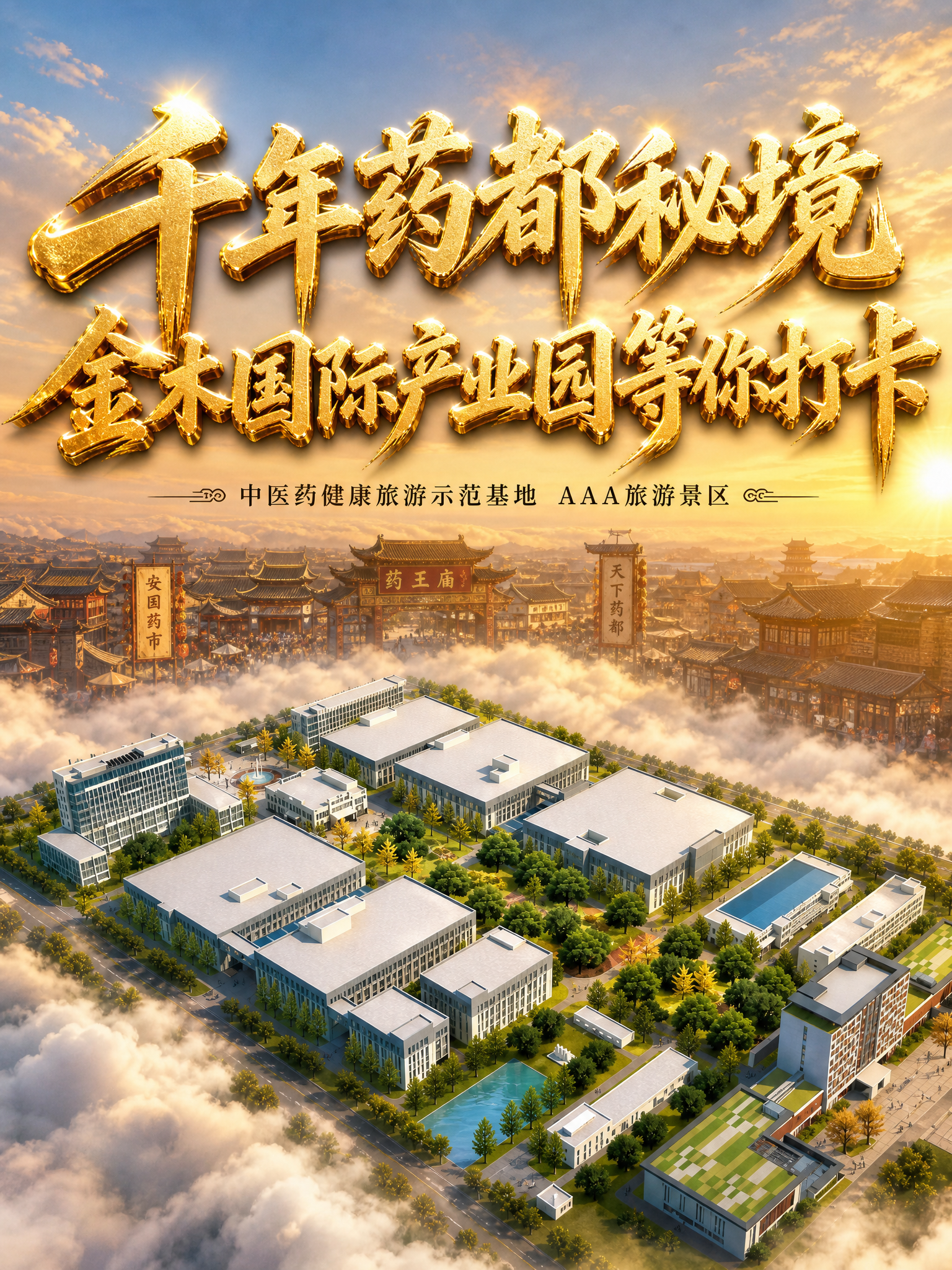 基于参考图2的金木国际产业园海报进行修改：1. 标题样式参考图… - 图片创意预览