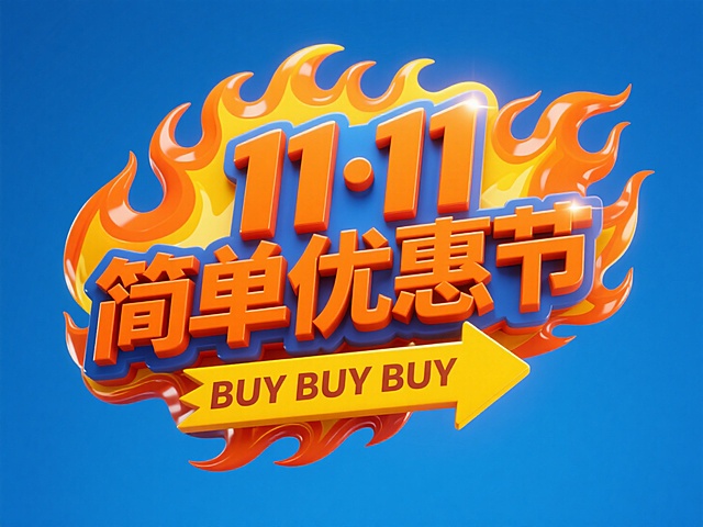 双11·3d立体·游戏感·火焰元素艺术字