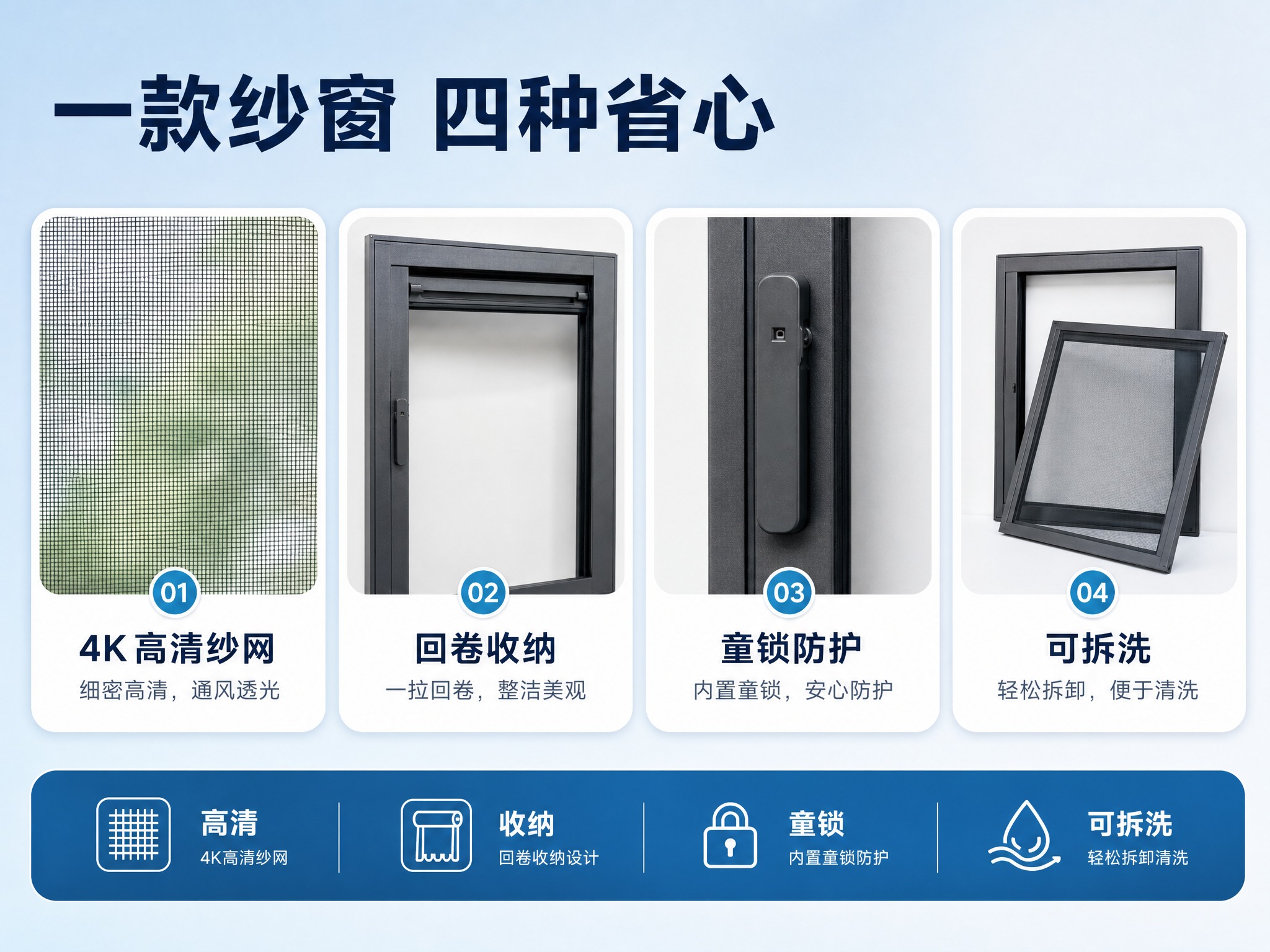 [商品] 参考【图70】深灰色铝合金回卷纱窗外观；仅用于卖点小… - 图片创意预览