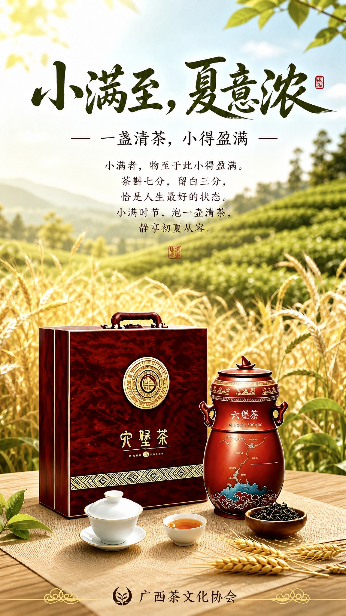 将画面中的盖碗与茶杯（茶盏）尺寸分别缩小约百分之五，位置与造型… - 图片创意预览