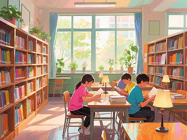 英语句子配图，每句话配1个图，风格分别是1，真实照片风格，2，写实插画风格，画面要多姿多彩，吸引儿童，不要卡通，不要卡通！比例4:3.背景不要有大段英语，疑问句采取气泡对话的样子。气泡内字体加粗，字体要大而且清晰。但是不要只有气泡，还要有图像。气泡形状可爱一些，有浅色系的底色。不是疑问句不要不要气泡，容易混淆的可以添加关键性提示语，用英语。文件不要太大，上传英语学习网站用，每个图片不要超过200k，画面元素紧凑，无多余空白。如果句子重复，一定不要生成相同的图片，换一下风景和人物。生成的图片用英语命名，不要出现汉语！
The teachers are reading
The students are reading
The teachers are running
The students are running
The girl is reading
The students are reading