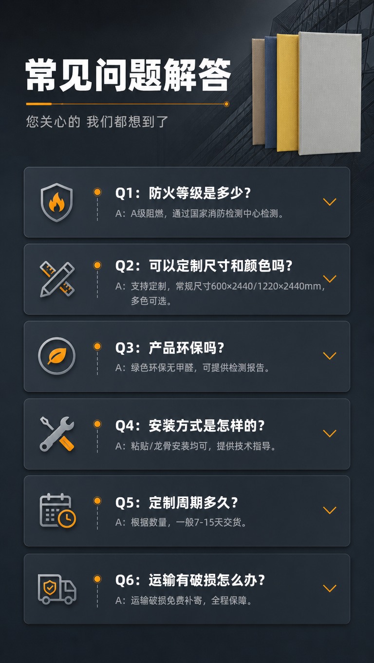 [商品] 使用【图1】玻纤棉软包产品小图作为FAQ页点缀；商品… - 图片创意预览
