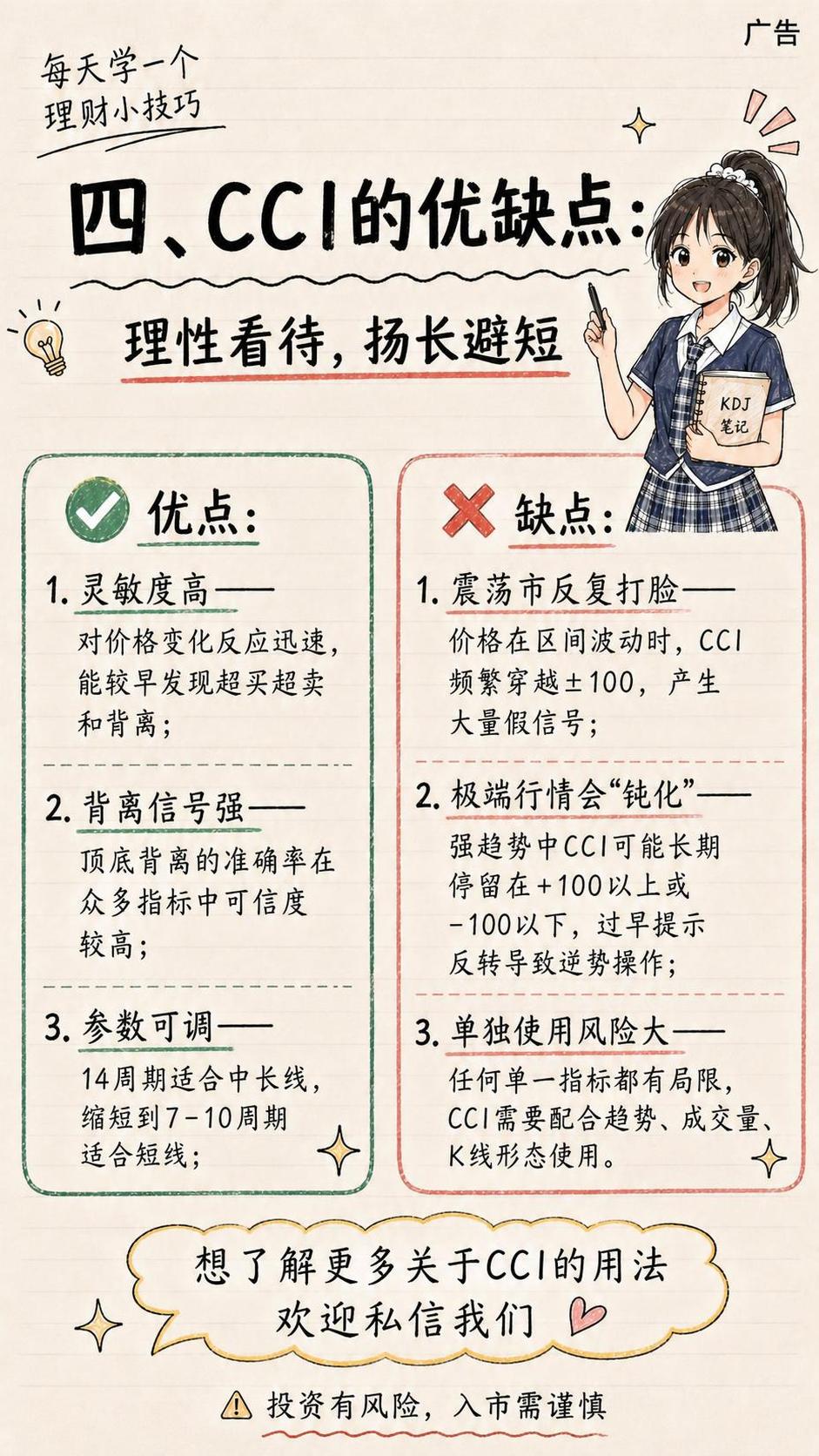 参考图的手绘笔记本风格，竖版理财知识科普图，顶部写“每天学一个… - 图片创意预览