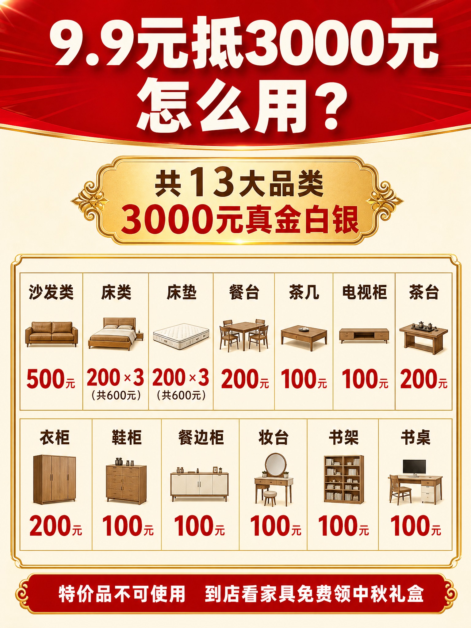 [主图-2] 3000元抵扣券明细 核心任务：展示3000元具… - 图片创意预览