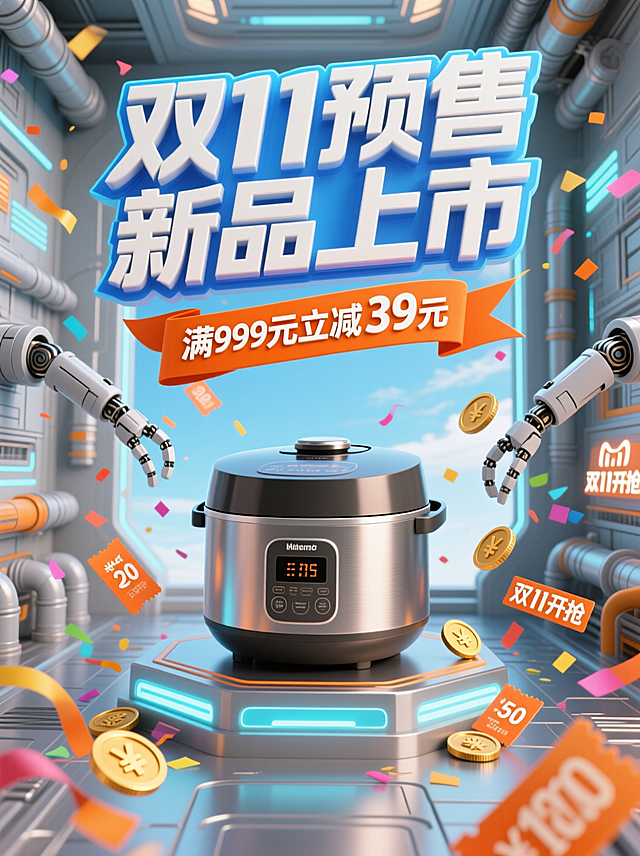 双11电商海报，海报设计