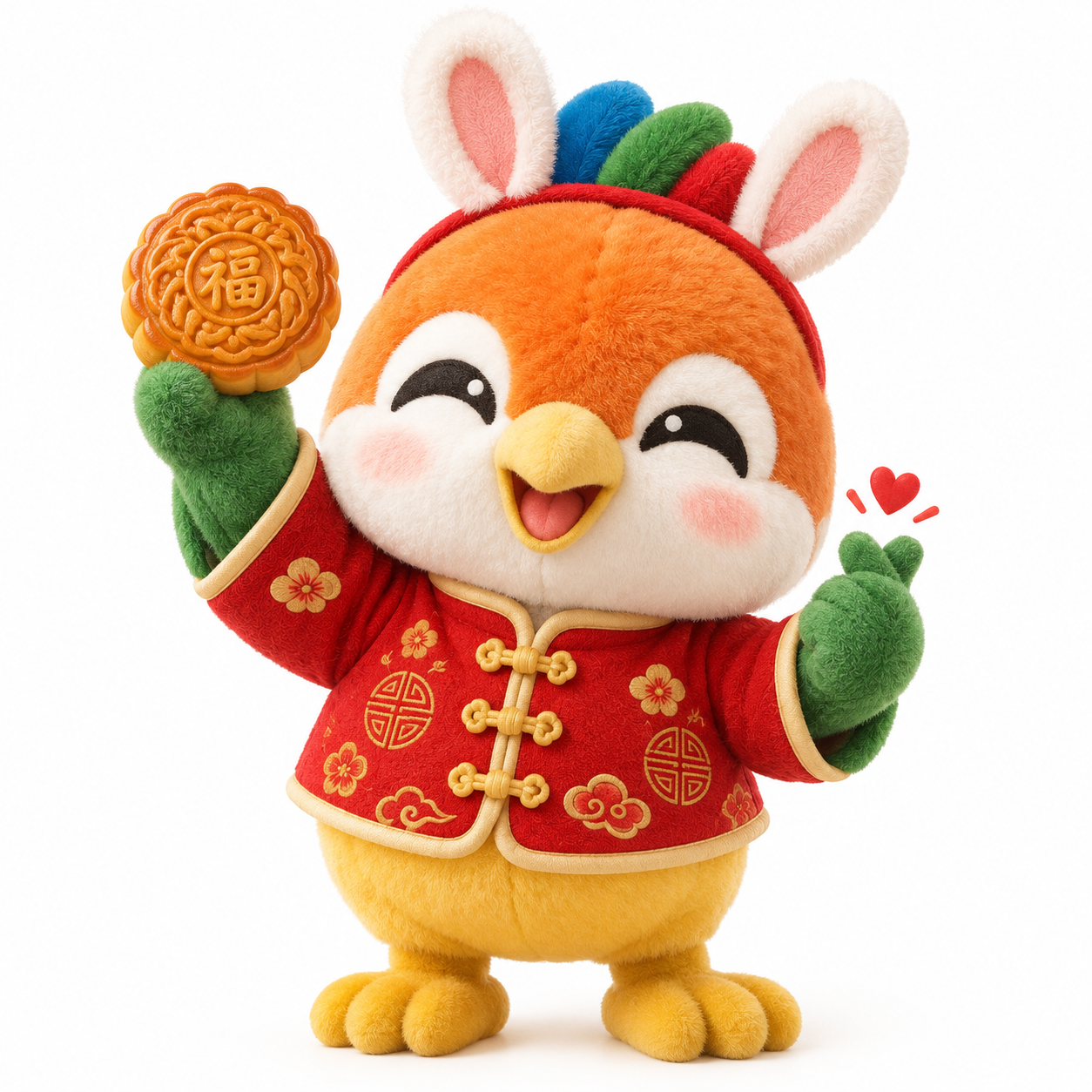 严格以参考图中的小鹦鹉为原型，保留其橙色头部、头顶蓝绿红三色羽… - 图片创意预览