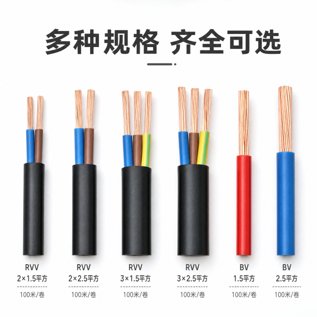 根据电缆产品生成一套618活动促销主图（5张）卖点是国家保检，无氧纯铜，厂家直销，正宗南洋牌。适配淘宝/天猫平台，主图比例1:1预览效果