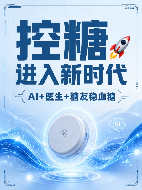 小红书笔记大字封面，纯大字，杂志海报风格，版式精美，小红书笔记封面质感，适合信息流点击。主标题必须完整呈现且为画面视觉中心，逐字锁定：「控糖进入新时代」。主标题字号占画面约 55% 视觉权重，清晰可读预览效果