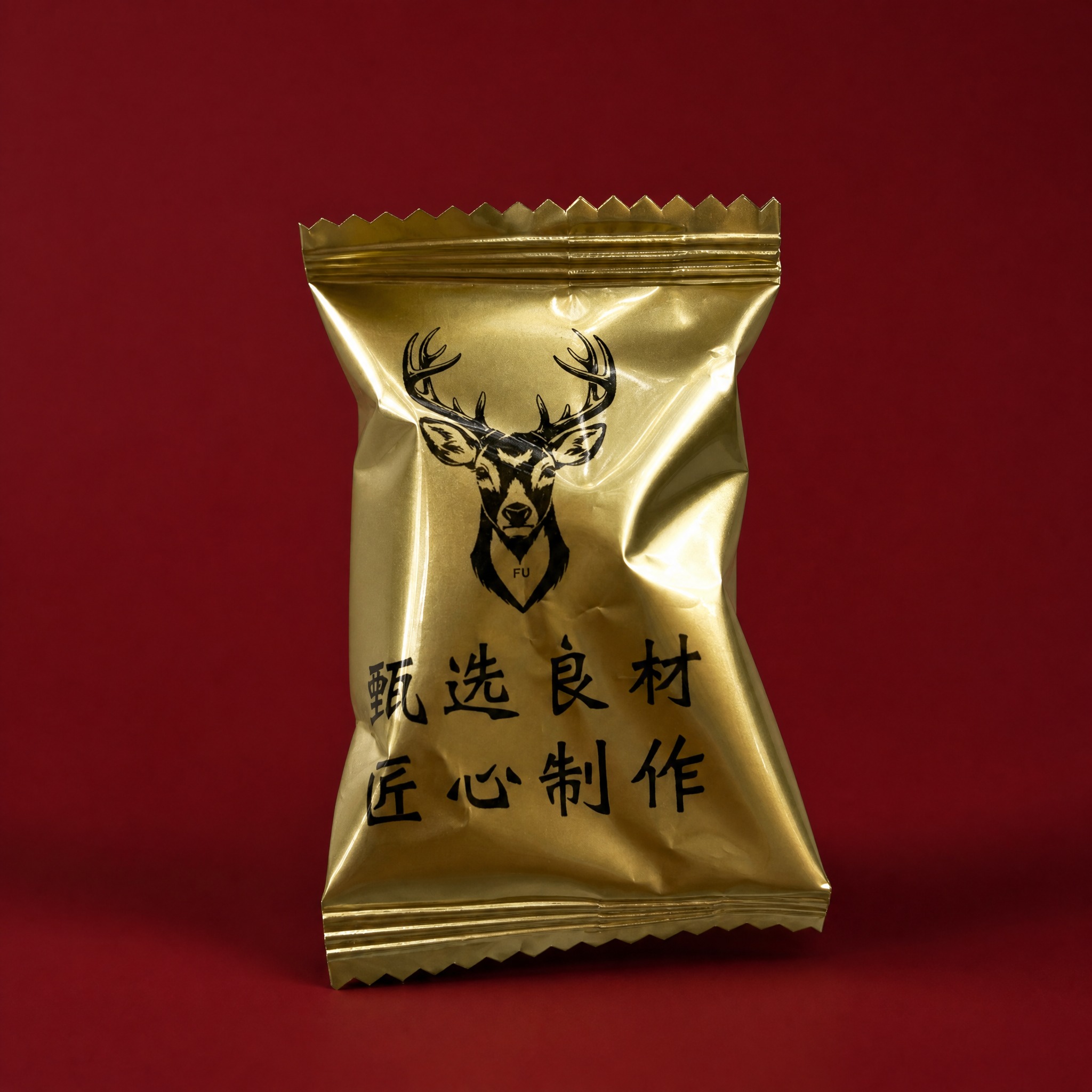 电商主图，金色独立小包装袋展示。金色铝箔材质独立小包装，袋身印… - 图片创意预览