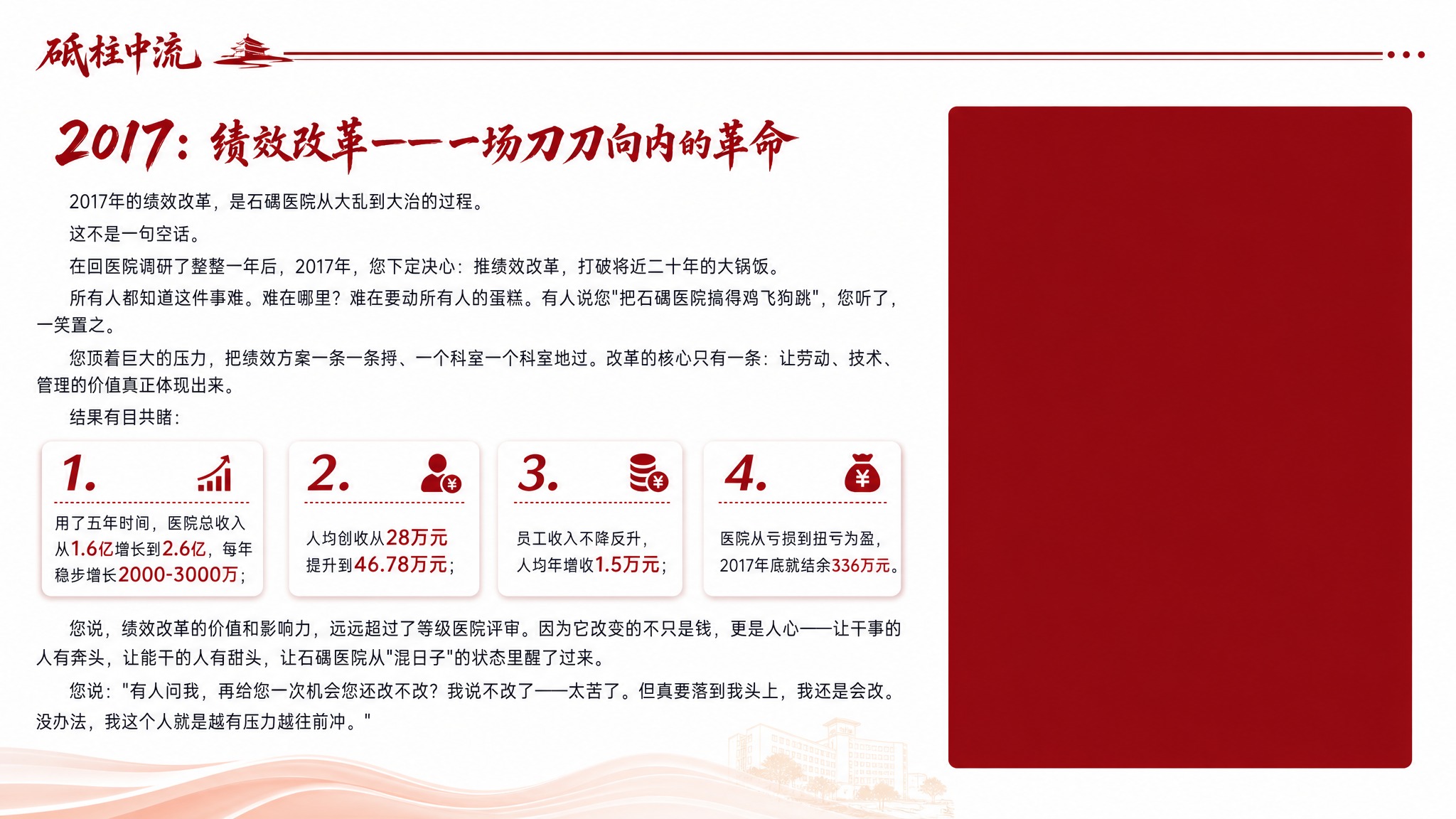 纪念画册正文页设计，16:9横版，白色背景。顶部延续第二篇砥柱… - 图片创意预览