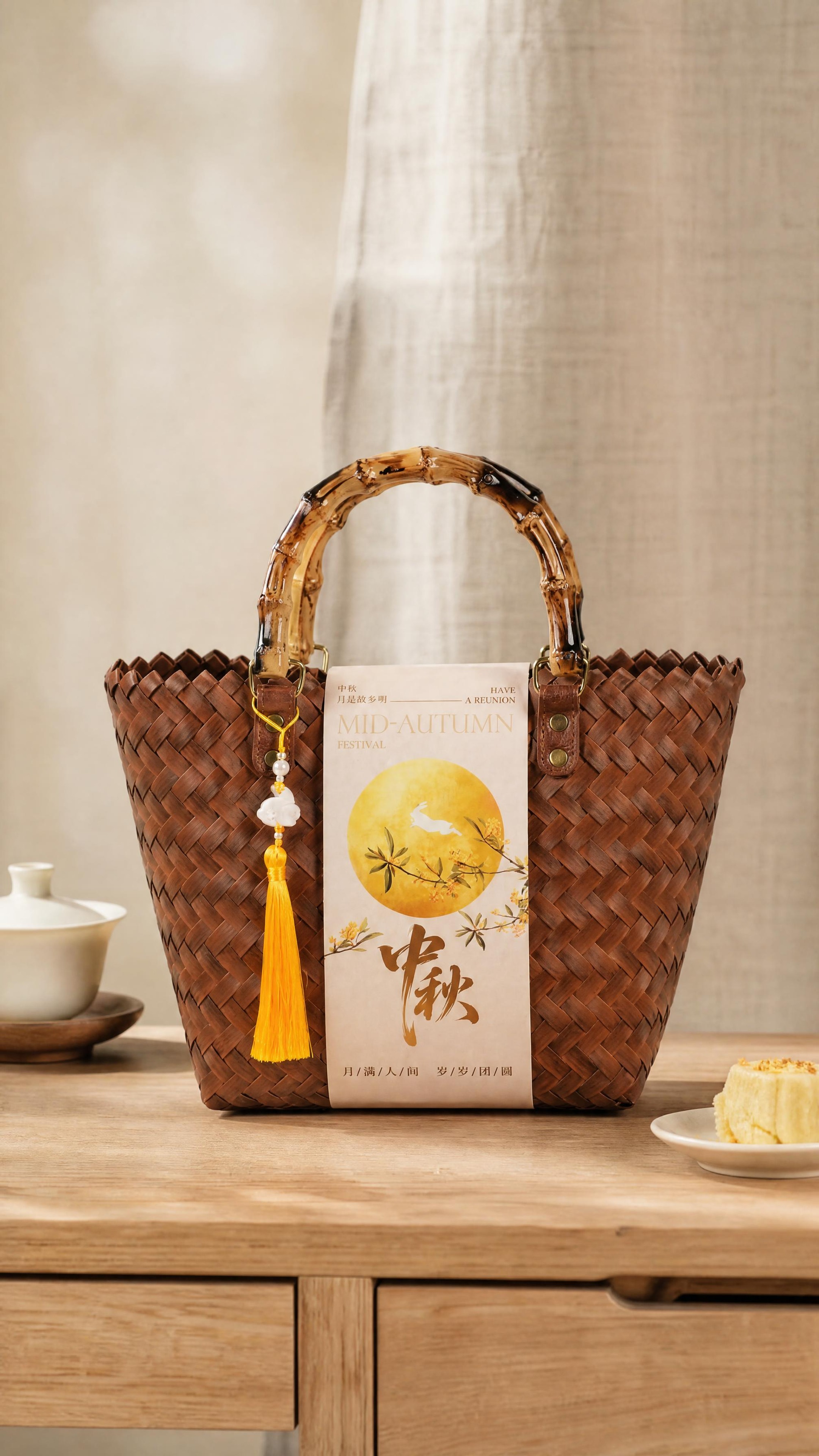 超写实商品摄影。 主体：手提包严格参照上传产品图，完整保留所有… - 图片创意预览
