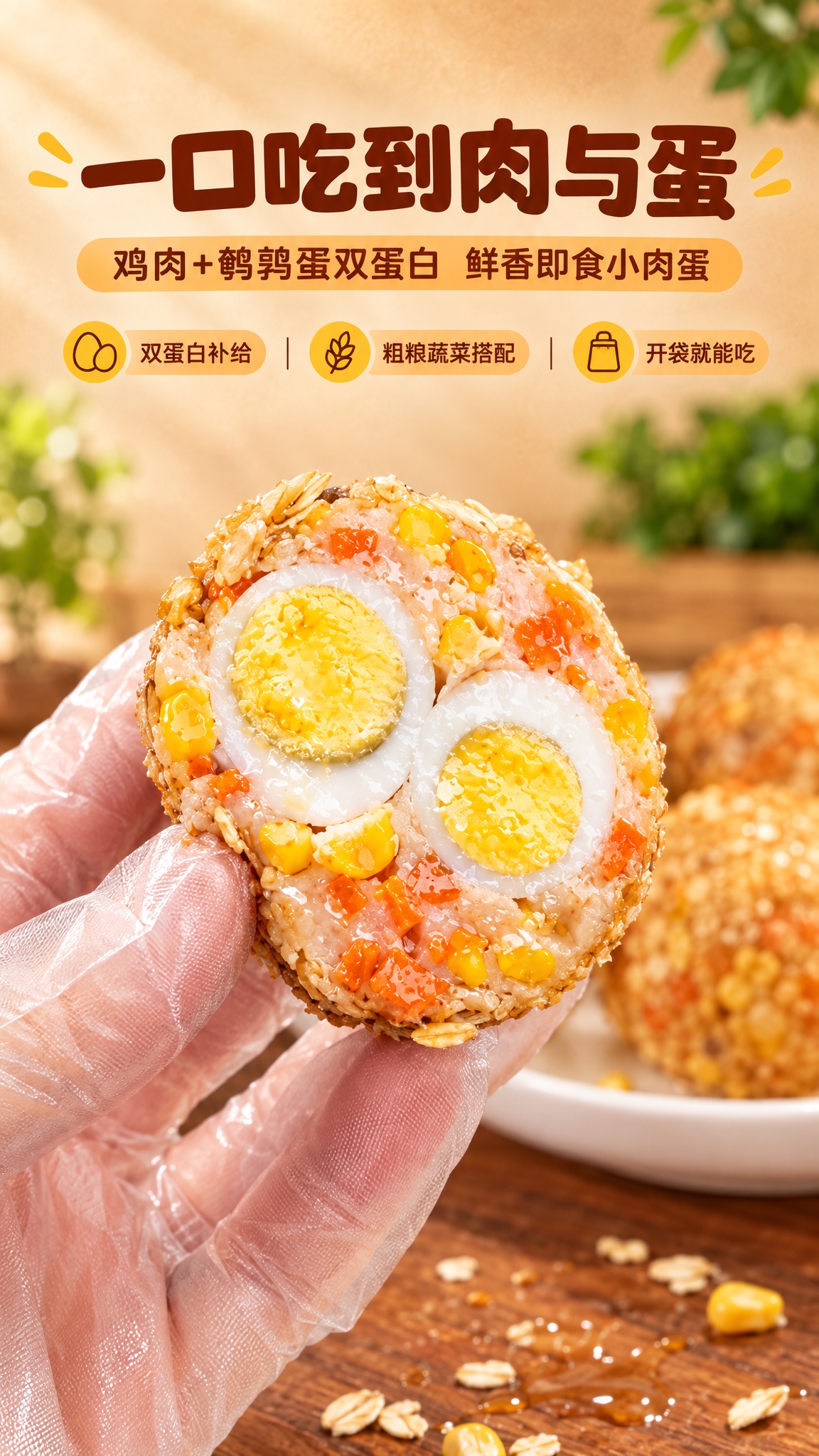 [商品] 使用【图5】手持切面小肉蛋图；保留产品圆形外观、外层… - 图片创意预览
