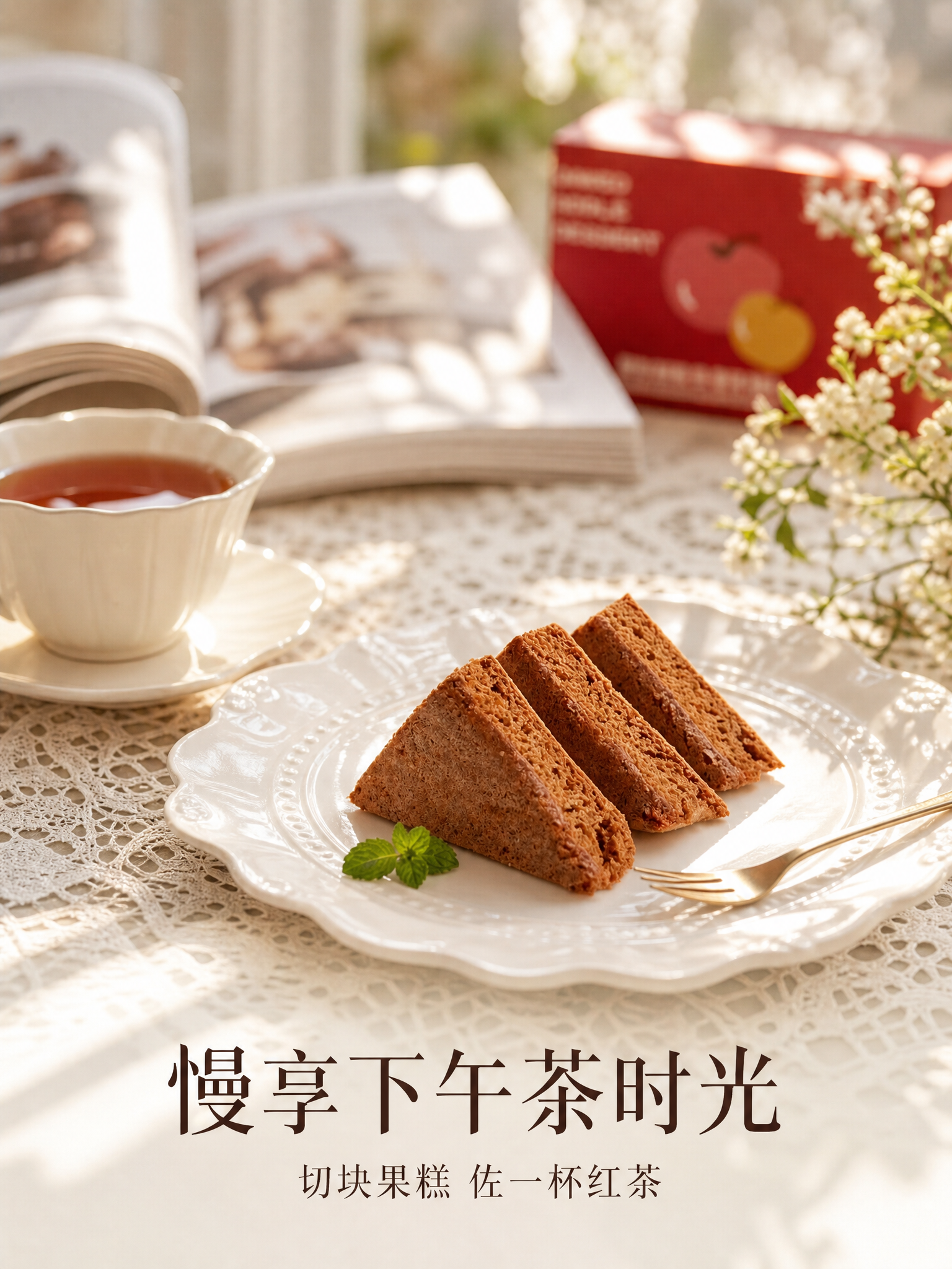 电商商品营销海报，9:16竖版，精致的法式下午茶生活摄影，风格… - 图片创意预览