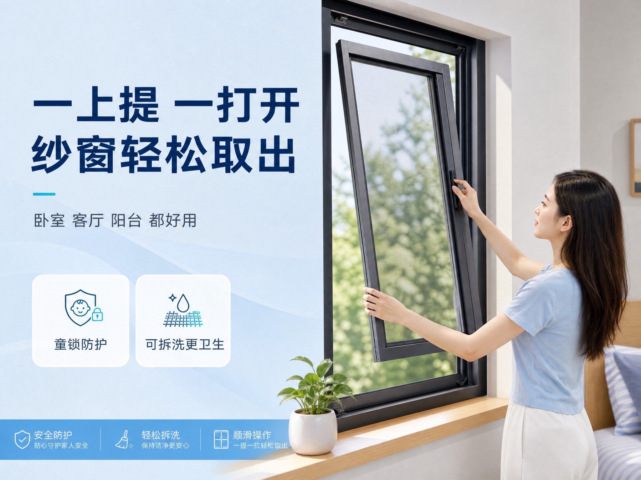[商品] 使用【图71】深灰色铝合金回卷纱窗外框打开状态作为参… - 图片创意预览