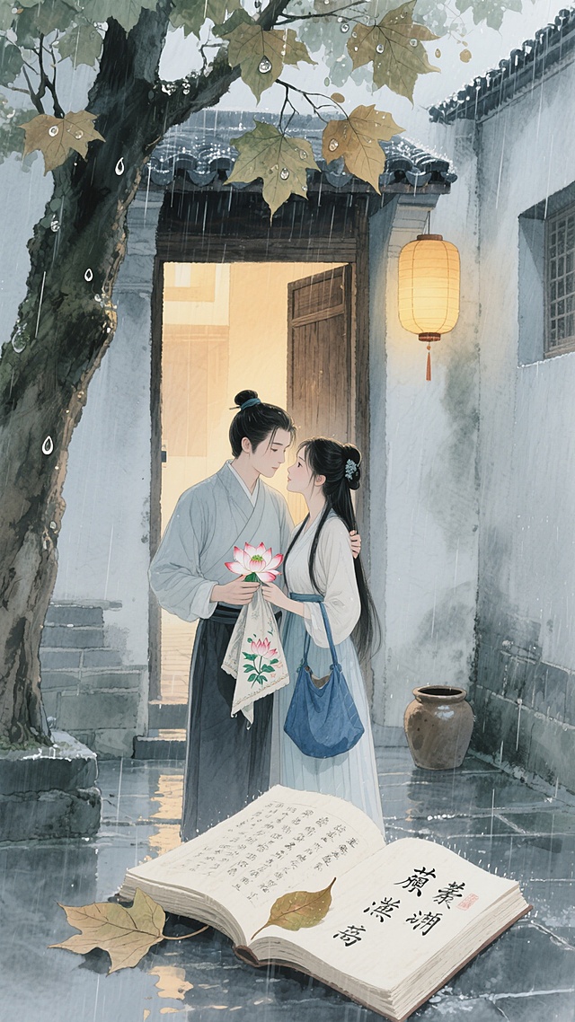 灵感来至《秦风•蒹葭》原诗的感悟写成的两首诗歌：
盼

一人守空闺，独自对镜叹，

伊人何处在？纷纷数十载。

走遍九州地，无处寻芳影，

伊人还安好？抚摸旧物叹。

伊人还记得？此处是何地？

日思夜想等你回，此乃相思地。

归

忽闻熟人声，惊得人莫名；

忐忑望来人，哎，伊人终未归。

暗处人影动，猜猜我是谁？

喜，伊人终归来，相拥喜泣起。

久久无人言，此情心中藏，

寄情四目中。