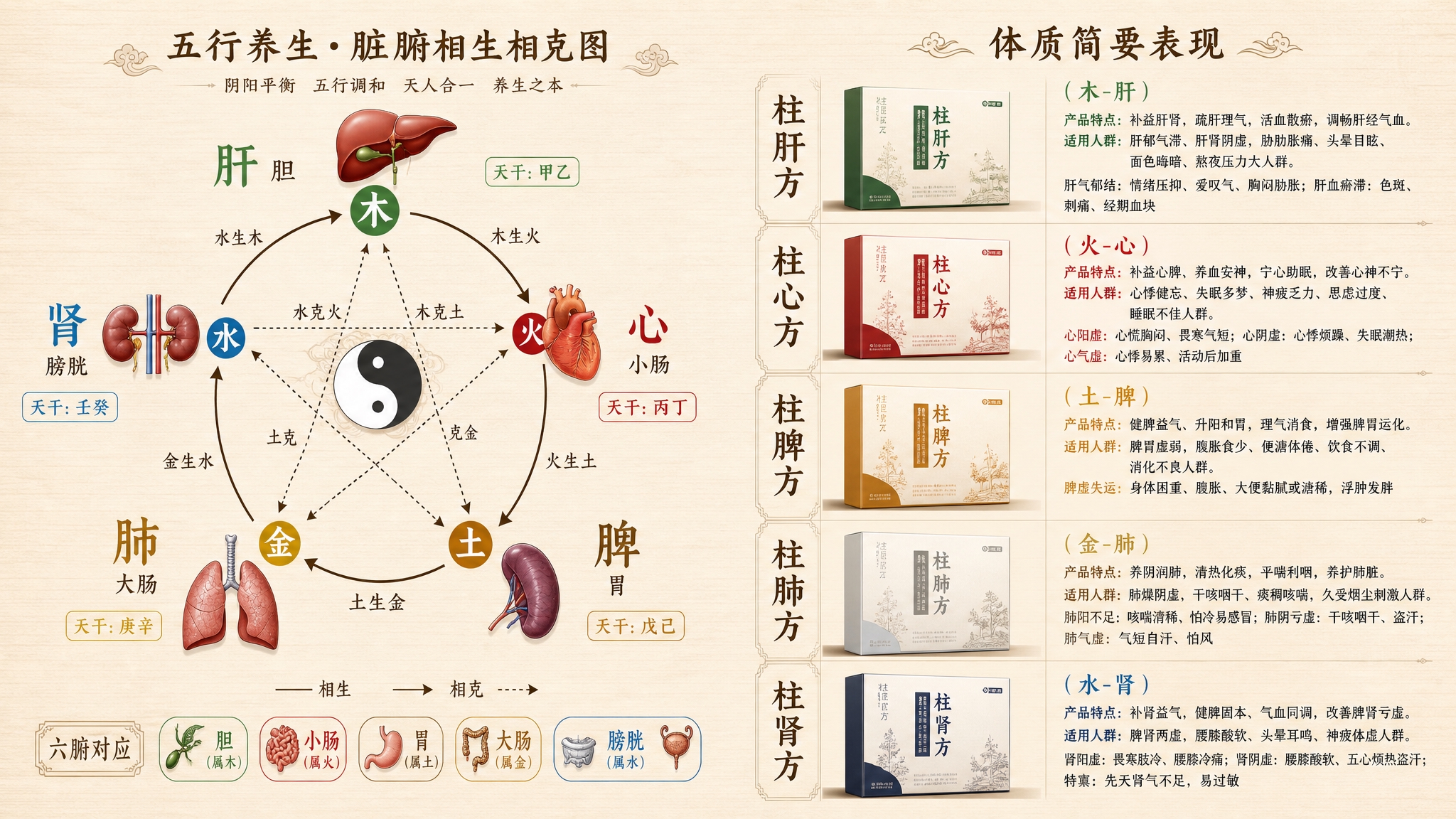 参考图中的五行养生信息图布局风格，生成一张专业的中医五行养生知… - 图片创意预览