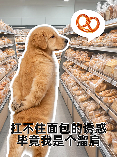 爆款吸睛大字梗图表情包金毛小狗小红书封面