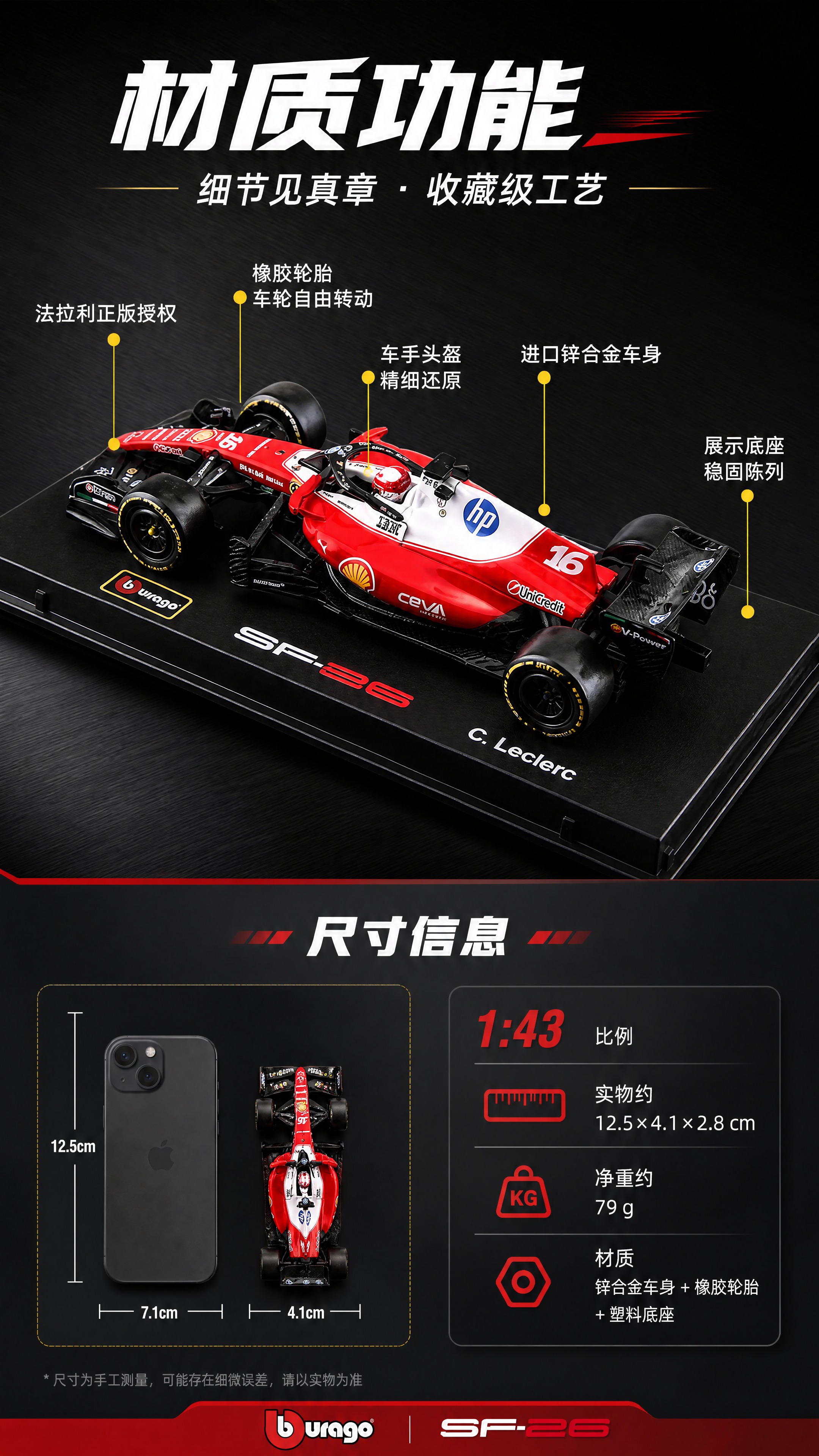 [商品] 使用【图1】法拉利SF-26车模功能展示图；保留锌合… - 图片创意预览