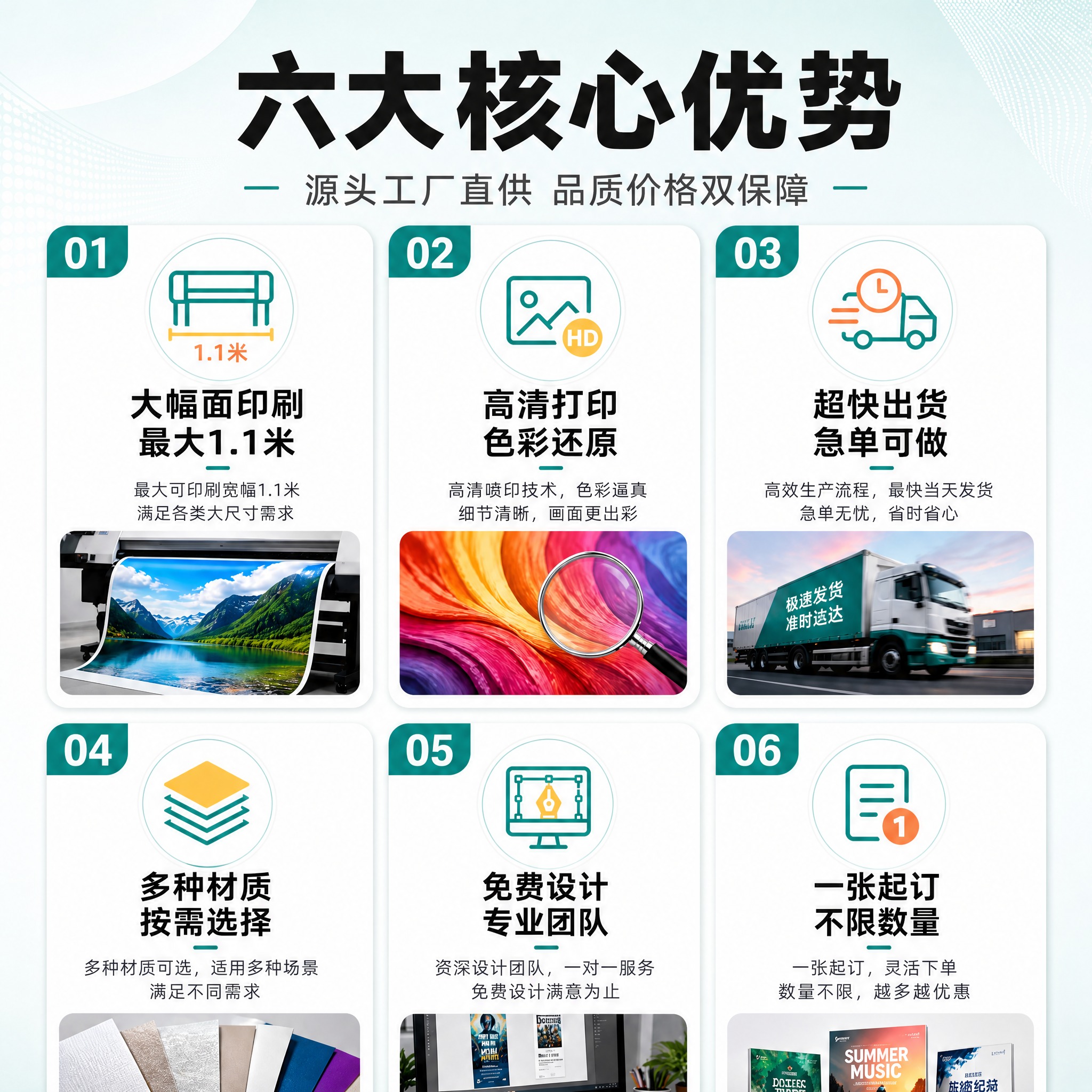 [主图-3] 主题：六大核心优势，全面展示服务卖点，理性说服用… - 图片创意预览